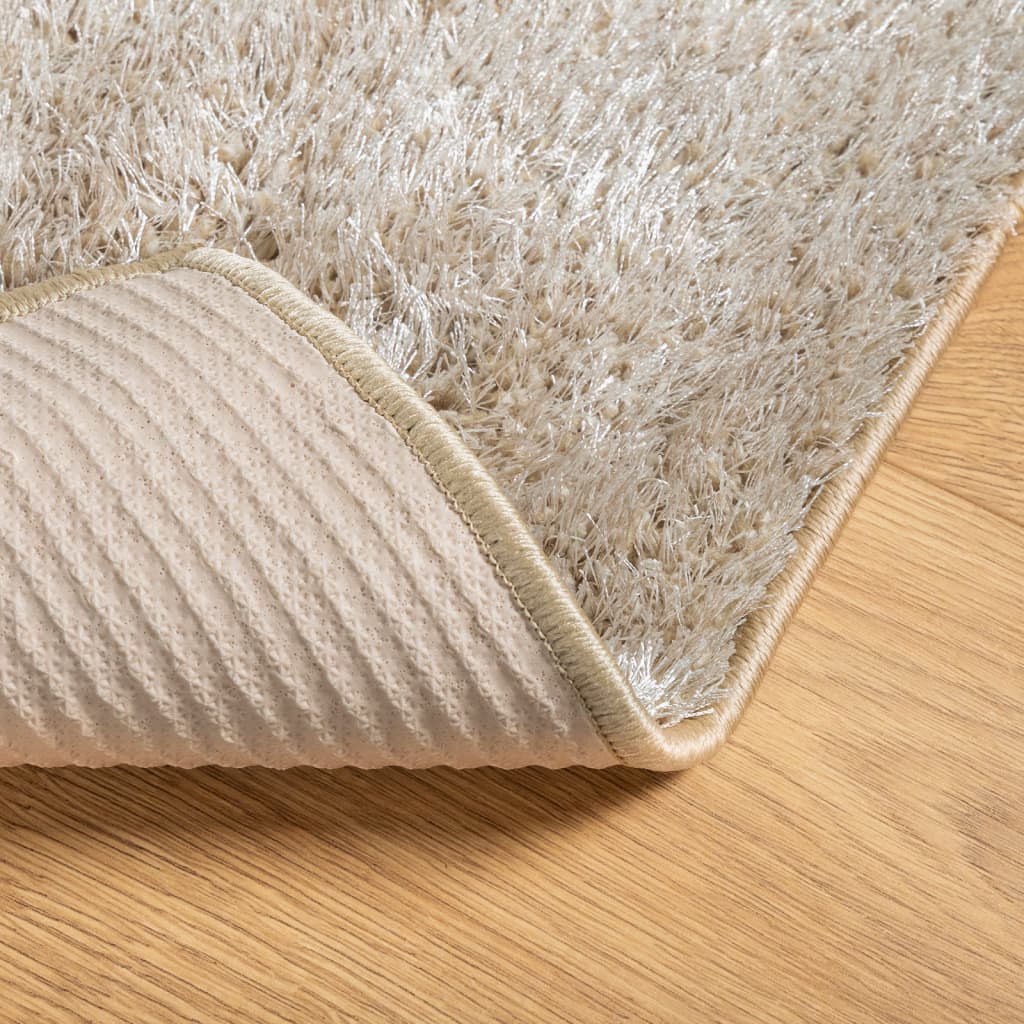 vidaXL Covor ISTAN, cu fire înalte, aspect lucios, bej, 80x150 cm vidaXL Covor ISTAN, cu fire înalte, aspect lucios, bej, 80x150 cm