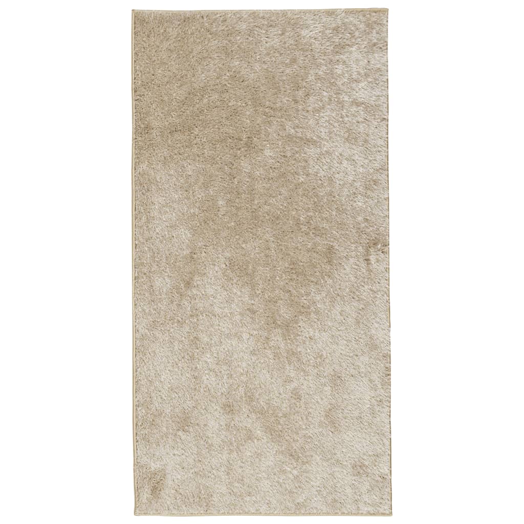 vidaXL Covor ISTAN, cu fire înalte, aspect lucios, bej, 100x200 cm vidaXL Covor ISTAN, cu fire înalte, aspect lucios, bej, 100x200 cm