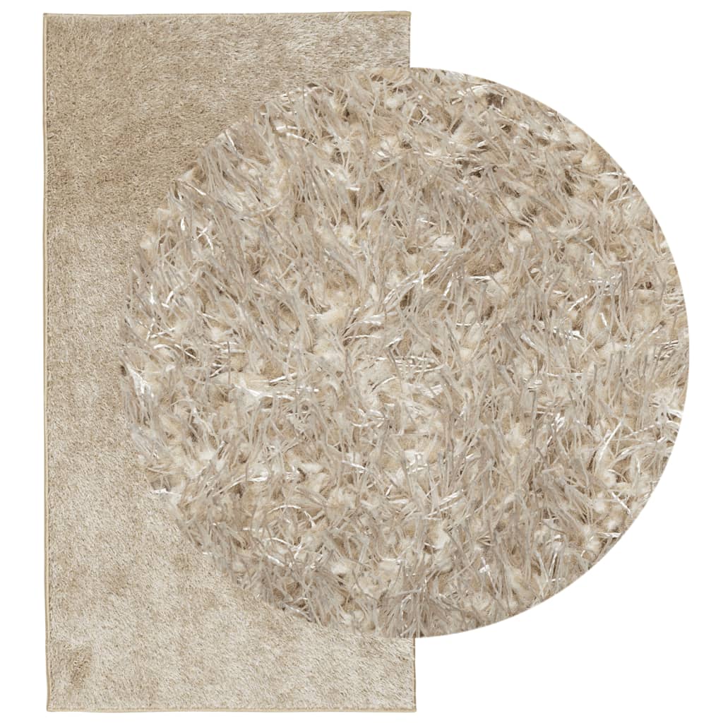 vidaXL Covor ISTAN, cu fire înalte, aspect lucios, bej, 100x200 cm vidaXL Covor ISTAN, cu fire înalte, aspect lucios, bej, 100x200 cm