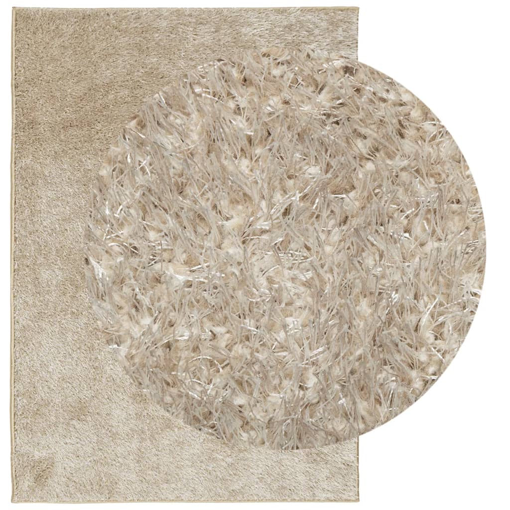 vidaXL Covor ISTAN, cu fire înalte, aspect lucios, bej, 160x230 cm vidaXL Covor ISTAN, cu fire înalte, aspect lucios, bej, 160x230 cm
