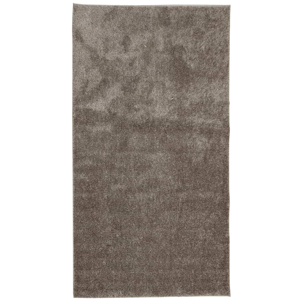 vidaXL Covor ISTAN, cu fire înalte, aspect lucios, gri, 80x150 cm