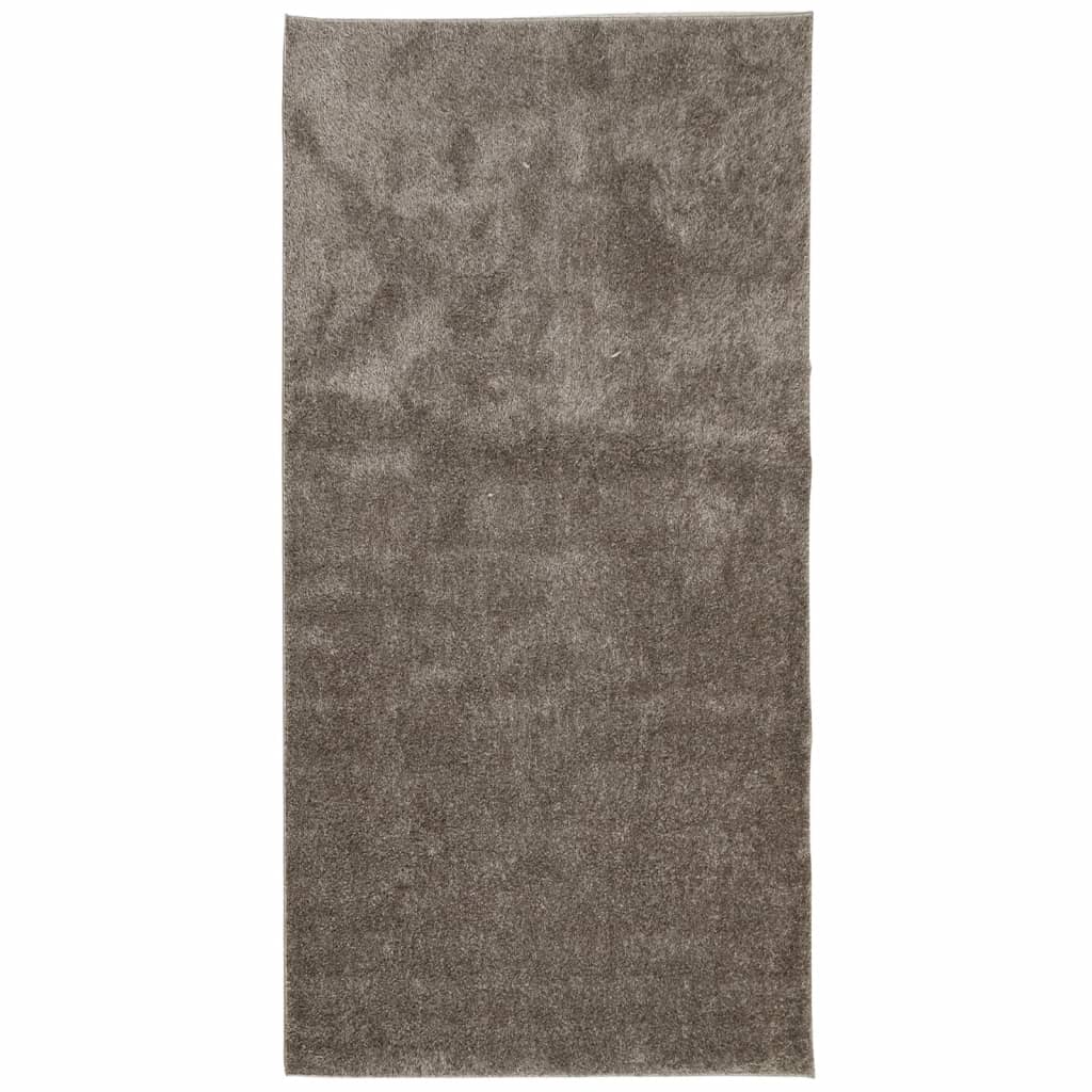 vidaXL Covor ISTAN, cu fire înalte, aspect lucios, gri, 100x200 cm