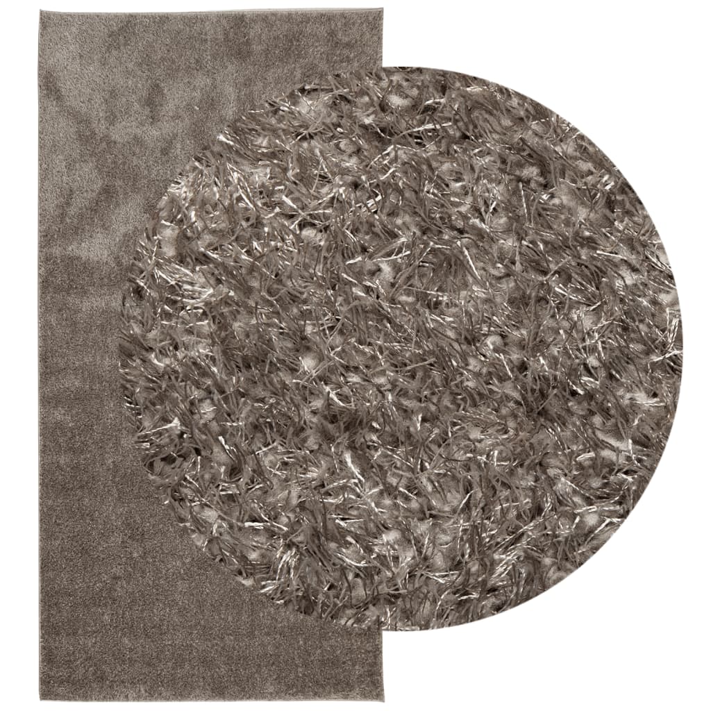 vidaXL Covor ISTAN, cu fire înalte, aspect lucios, gri, 100x200 cm