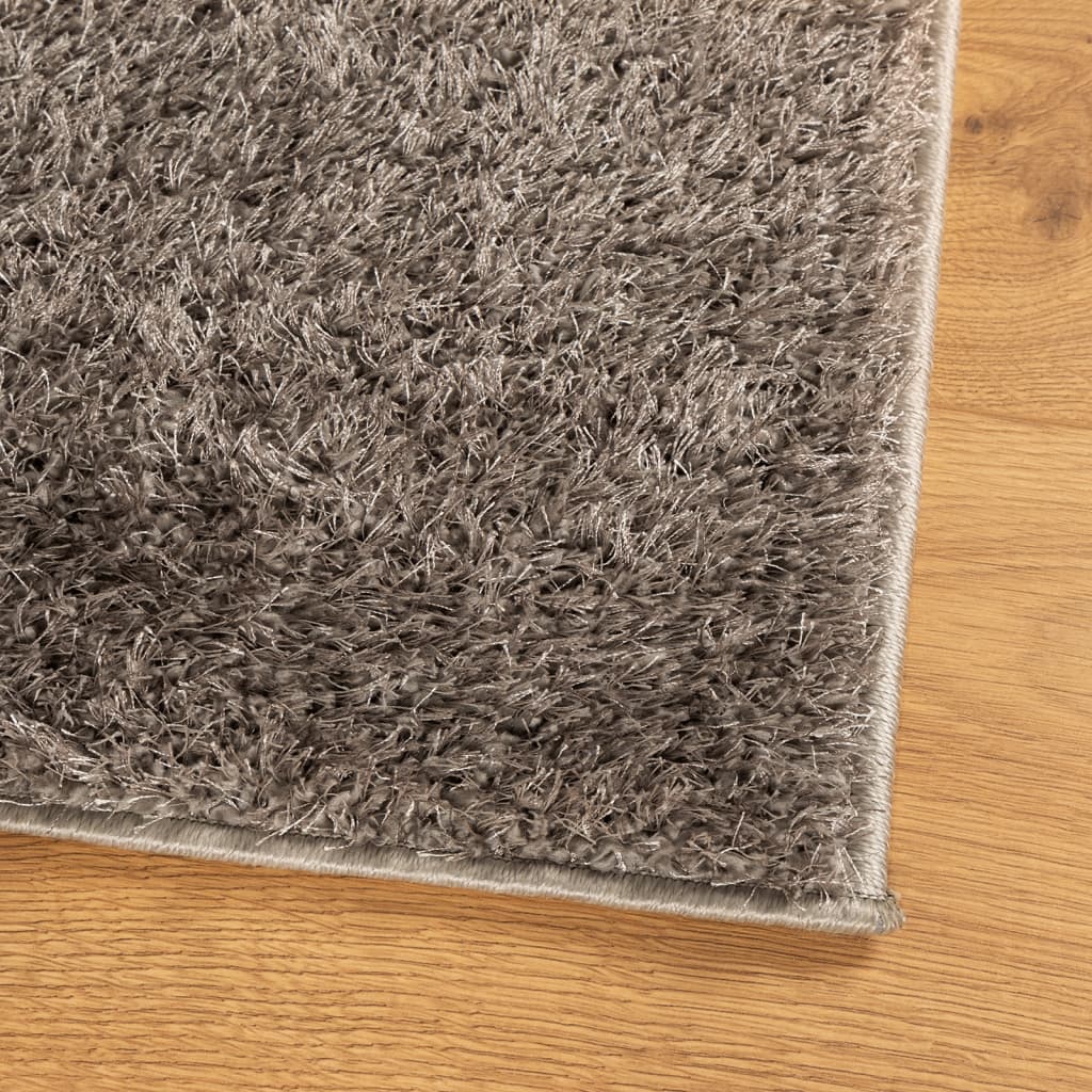 vidaXL Covor ISTAN, cu fire înalte, aspect lucios, gri, 100x200 cm