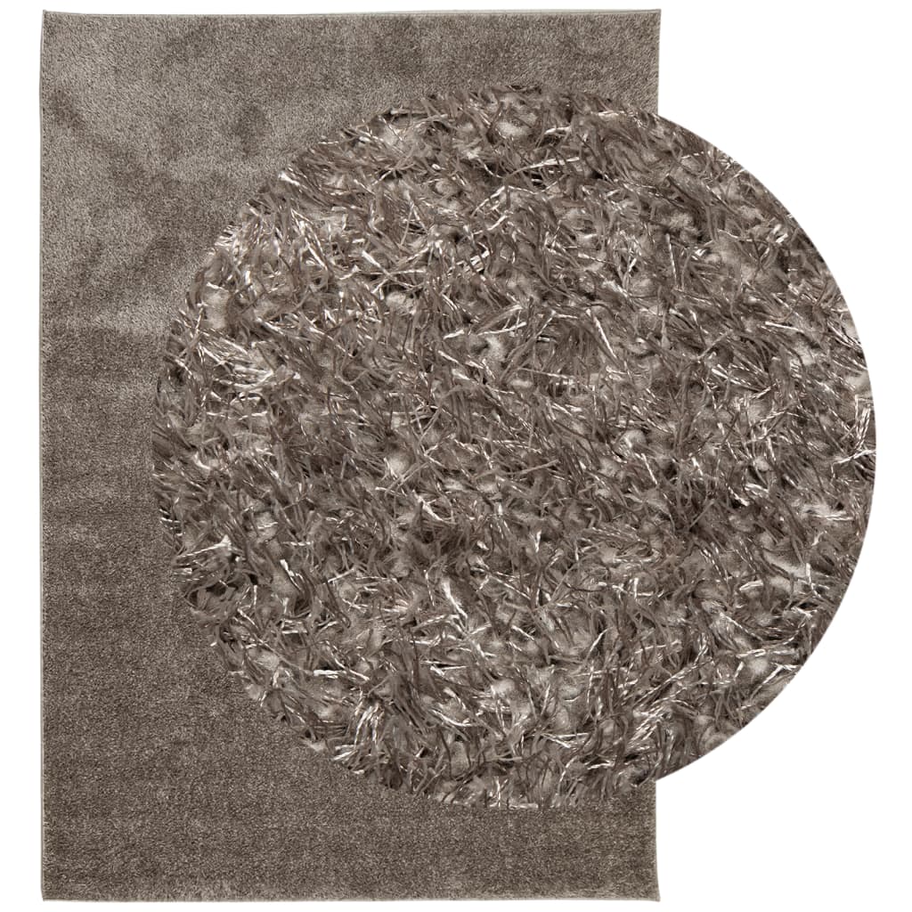 vidaXL Covor ISTAN, cu fire înalte, aspect lucios, gri, 120x170 cm
