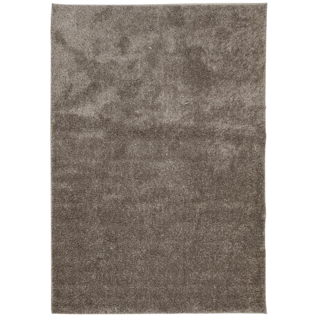 vidaXL Covor ISTAN, cu fire înalte, aspect lucios, gri, 160x230 cm