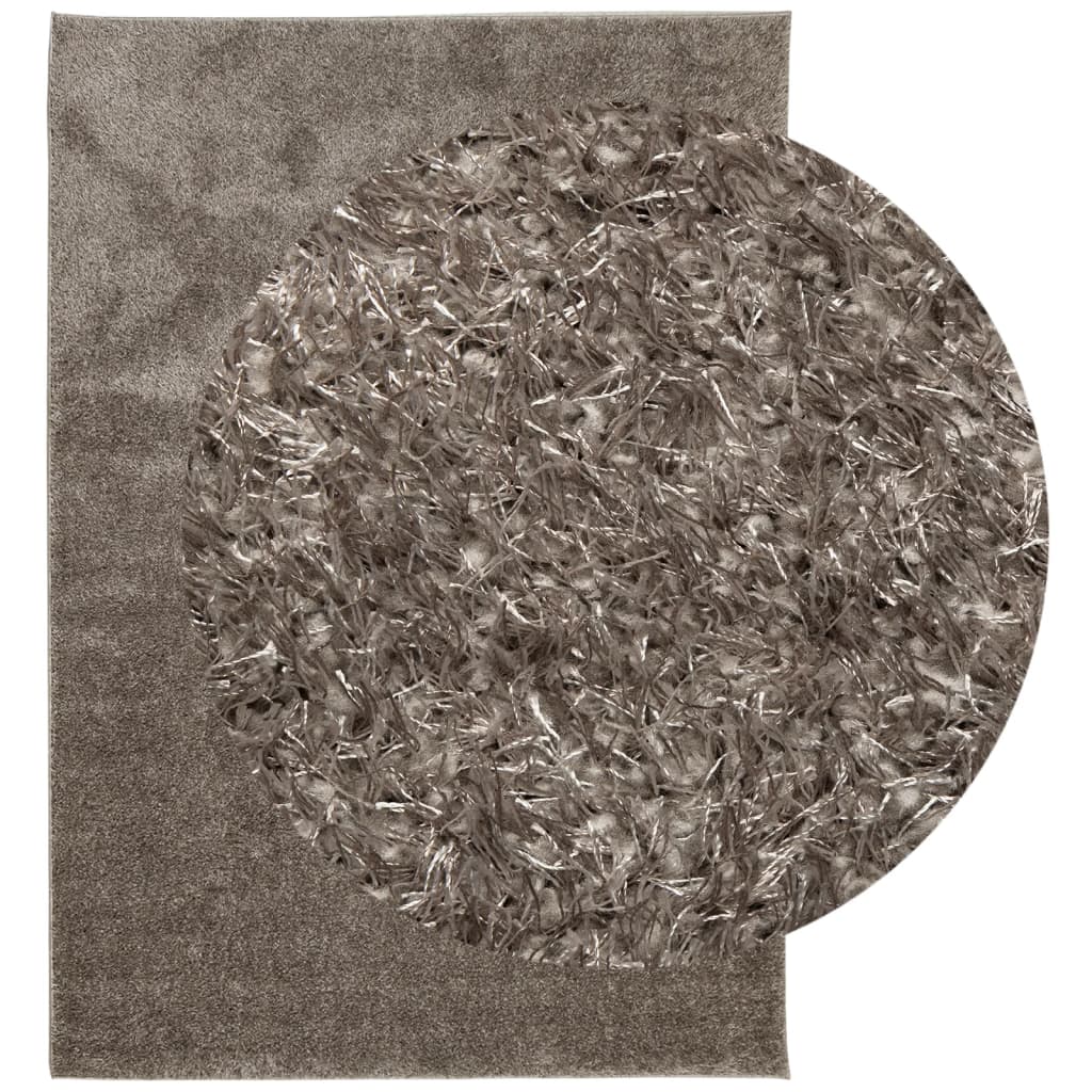 vidaXL Covor ISTAN, cu fire înalte, aspect lucios, gri, 160x230 cm