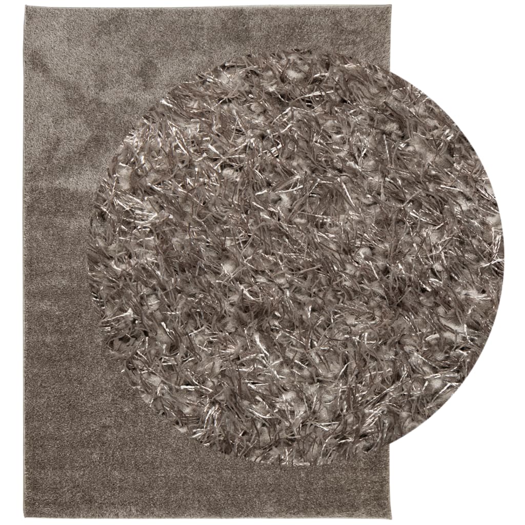 vidaXL Covor ISTAN, cu fire înalte, aspect lucios, gri, 200x280 cm