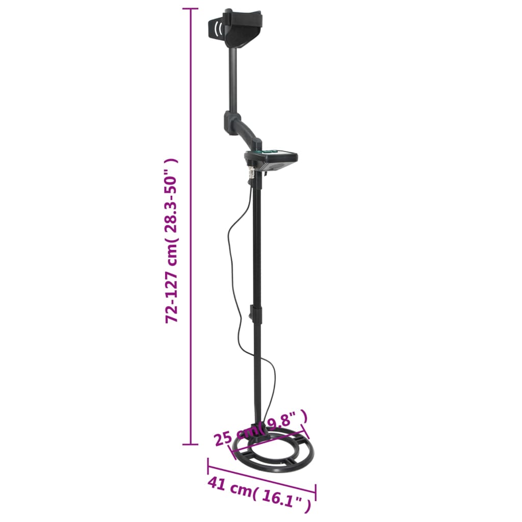 vidaXL Detector de metale, adâncime de căutare 24 cm, ecran LCD vidaXL Detector de metale, adâncime de căutare 24 cm, ecran LCD