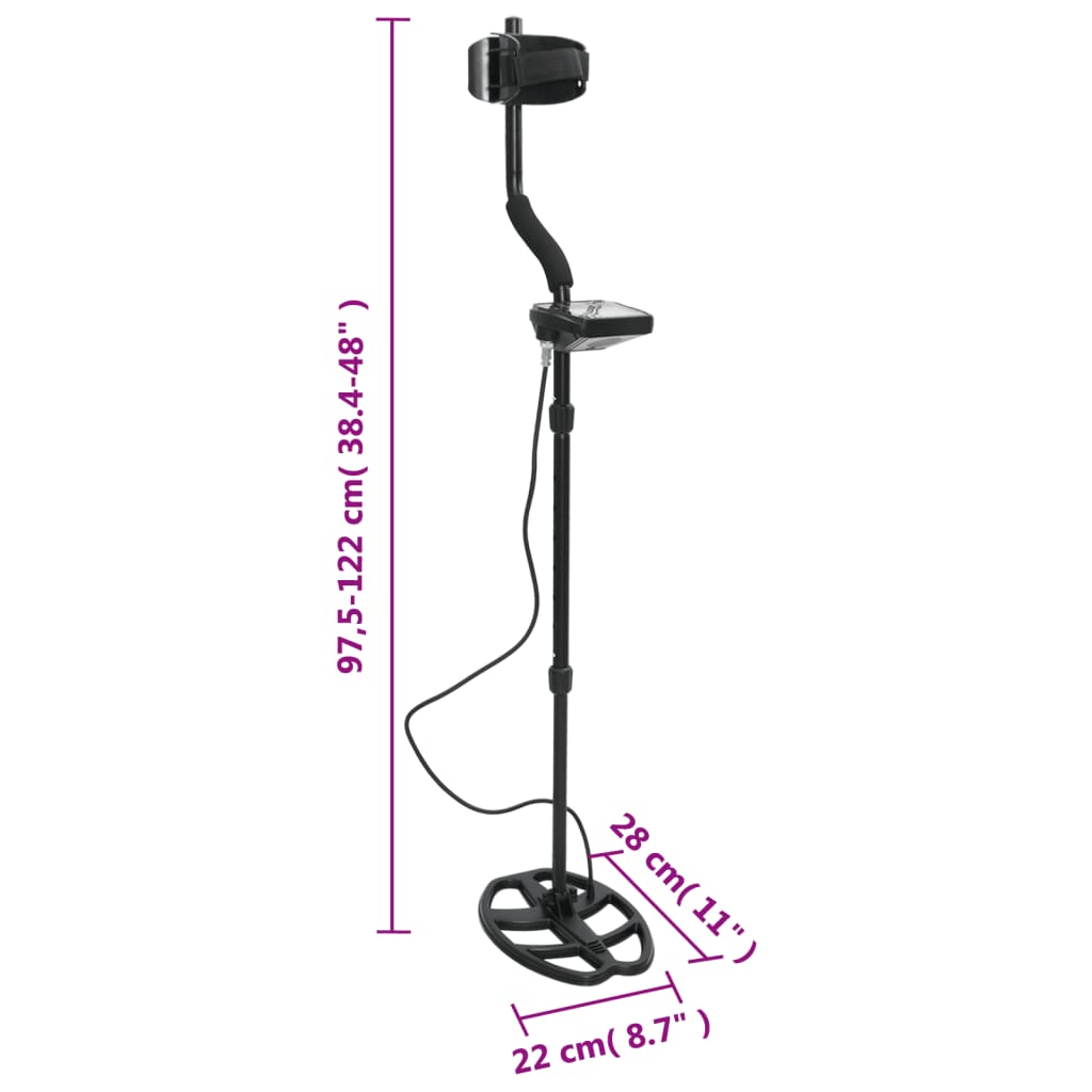 vidaXL Detector de metale, adâncime de căutare 20 cm, ecran LCD vidaXL Detector de metale, adâncime de căutare 20 cm, ecran LCD