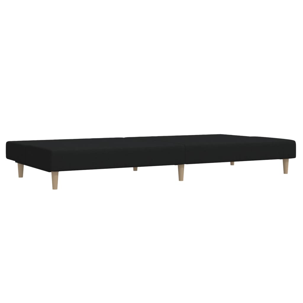 vidaXL Canapea extensibilă cu 2 locuri, negru, material textil vidaXL Canapea extensibilă cu 2 locuri, negru, material textil