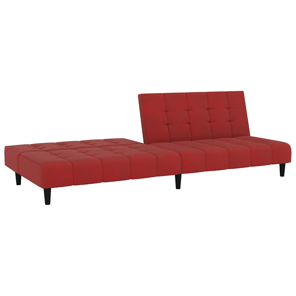 vidaXL Canapea extensibilă cu 2 locuri, roșu vin, catifea vidaXL Canapea extensibilă cu 2 locuri, roșu vin, catifea