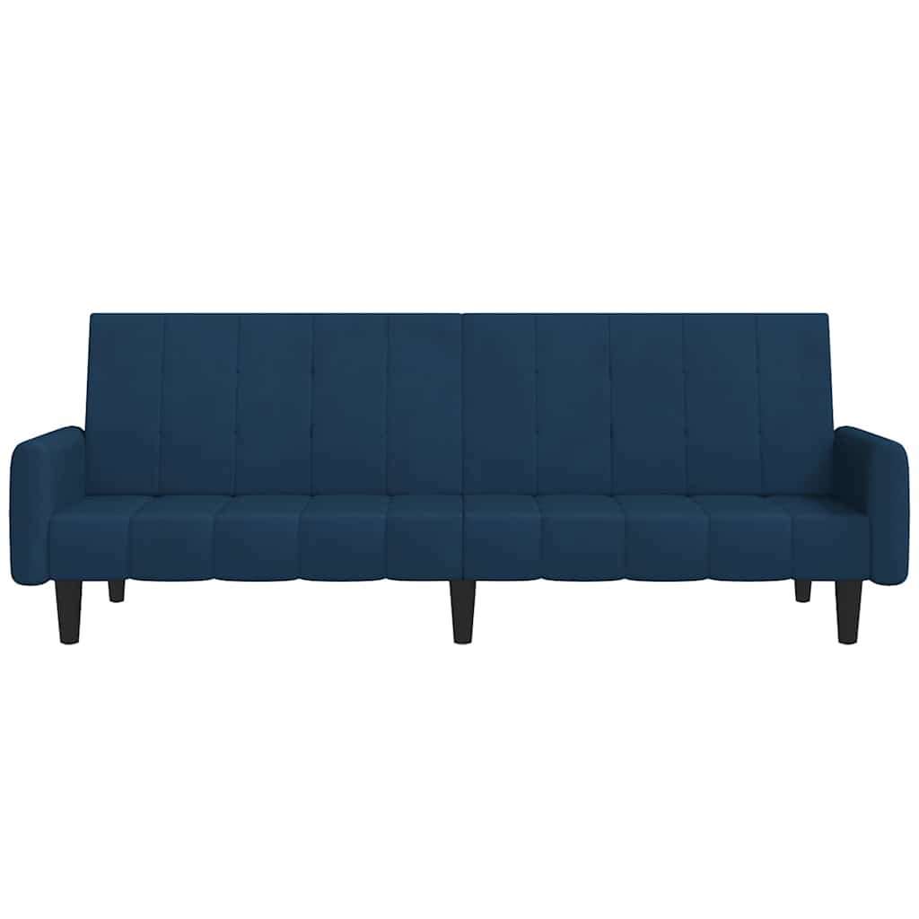 vidaXL Canapea extensibilă cu 2 locuri, albastru, catifea vidaXL Canapea extensibilă cu 2 locuri, albastru, catifea