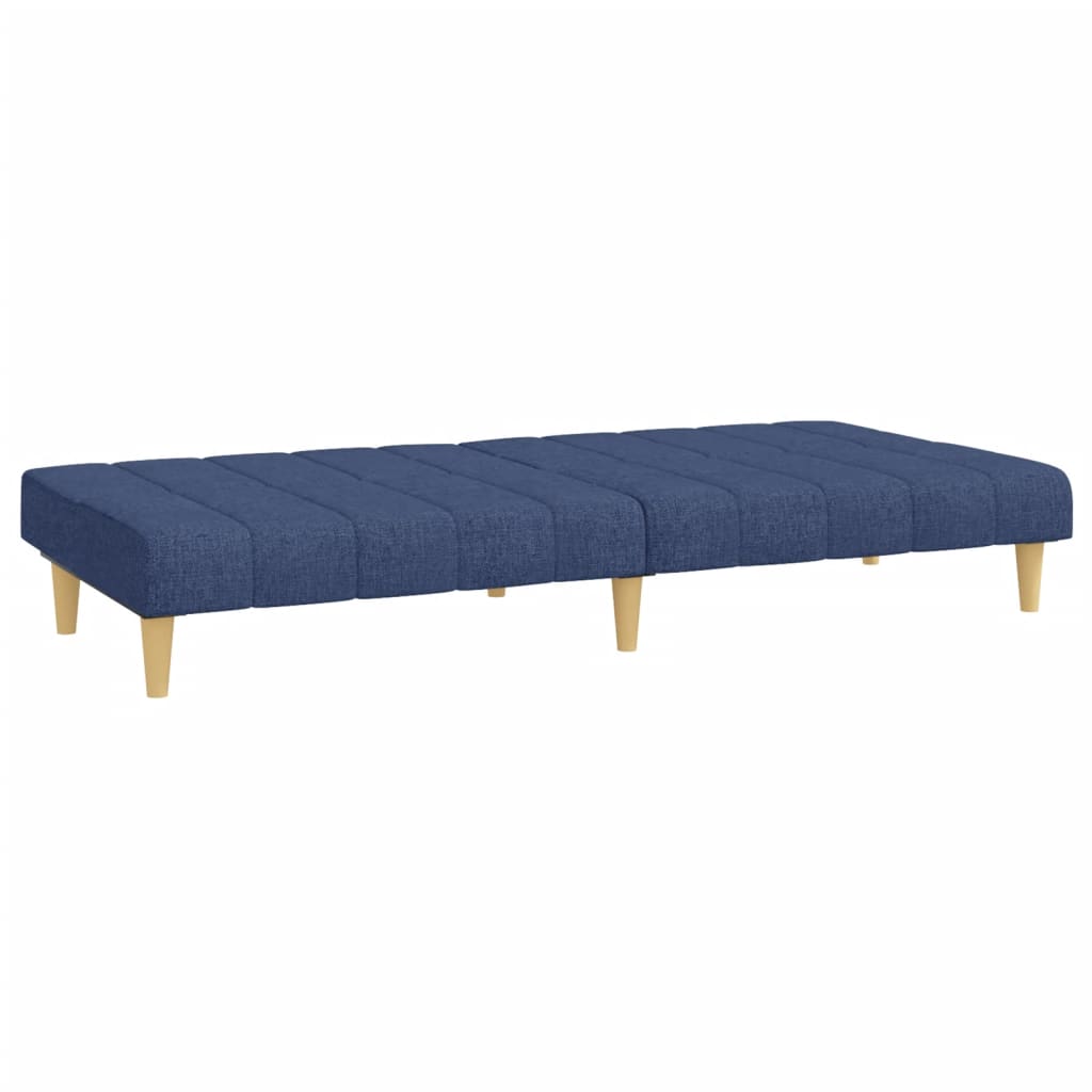 vidaXL Canapea extensibilă cu 2 locuri, albastru, material textil vidaXL Canapea extensibilă cu 2 locuri, albastru, material textil