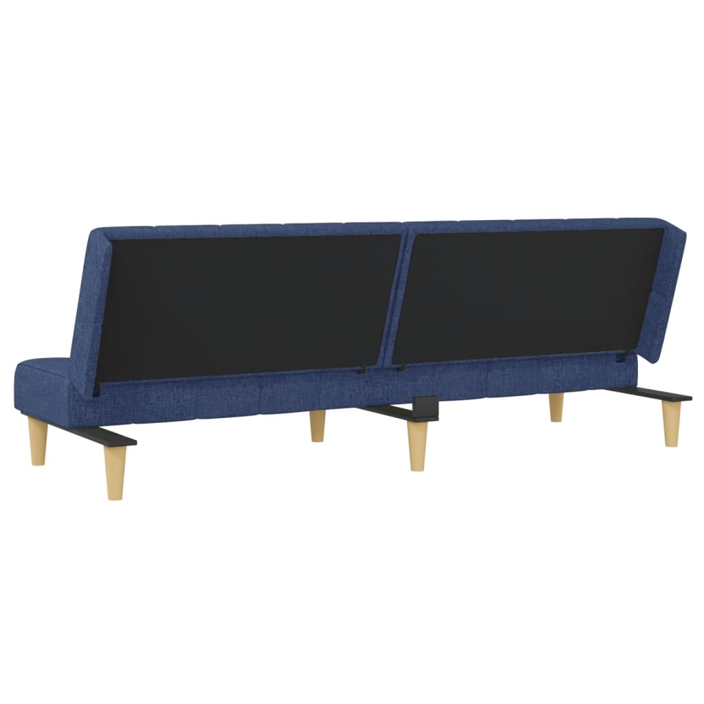 vidaXL Canapea extensibilă cu 2 locuri, albastru, material textil vidaXL Canapea extensibilă cu 2 locuri, albastru, material textil
