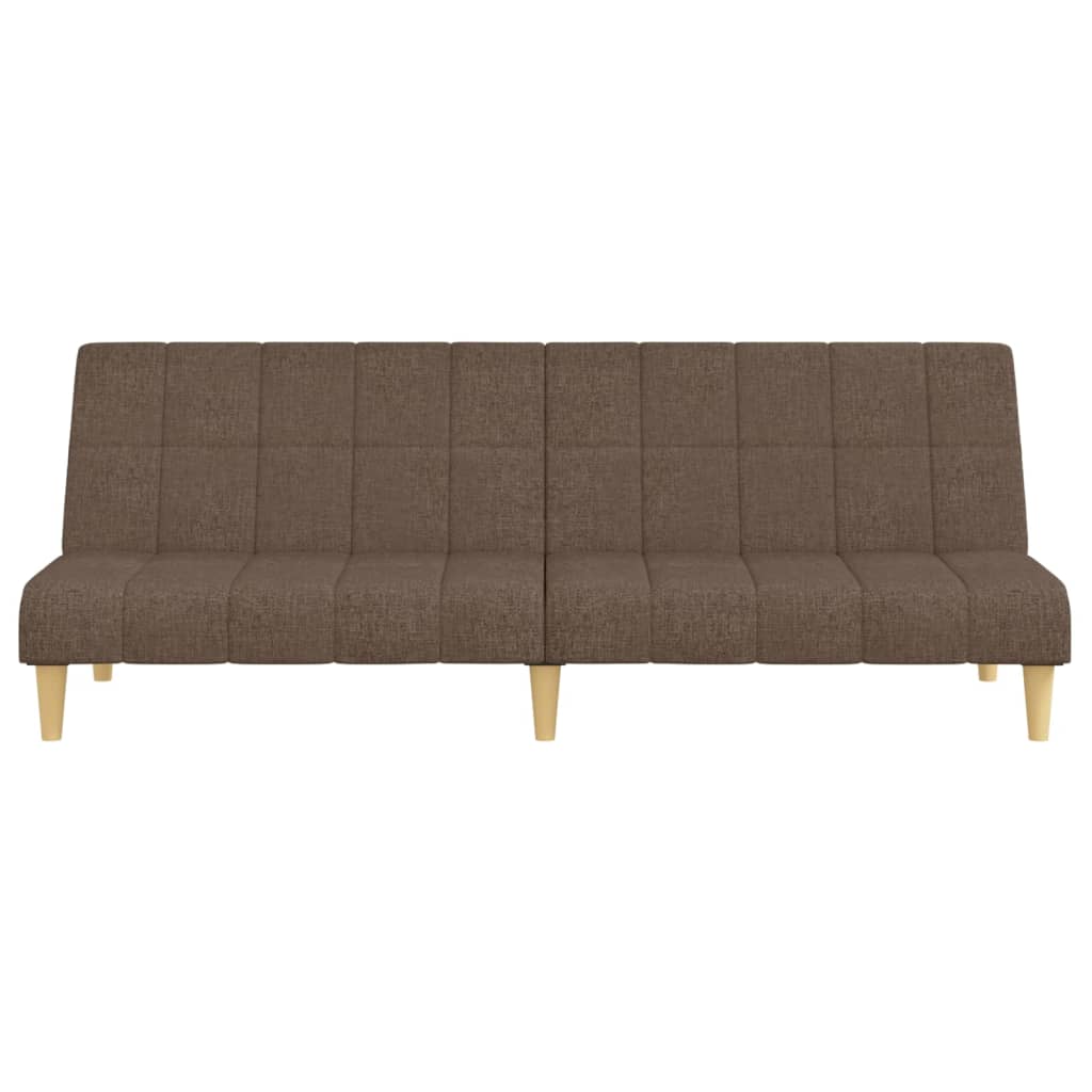 vidaXL Canapea extensibilă cu 2 locuri, gri taupe, material textil