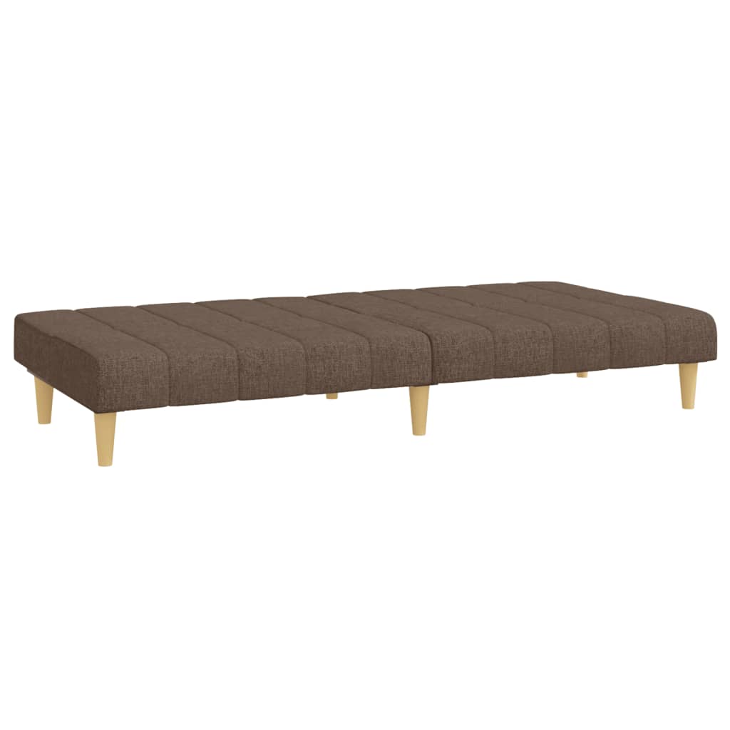 vidaXL Canapea extensibilă cu 2 locuri, gri taupe, material textil