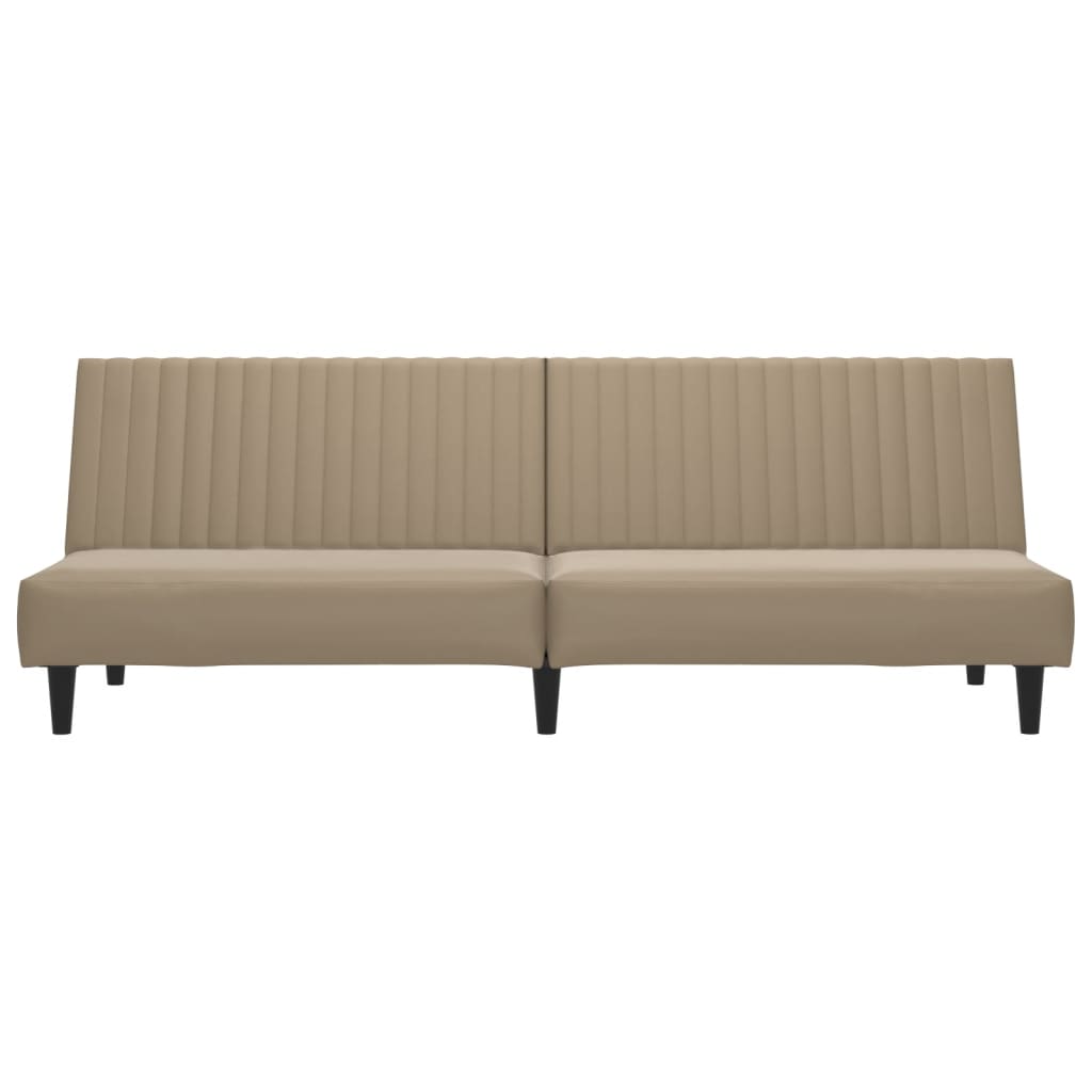 vidaXL Canapea extensibilă cu 2 locuri, cappuccino, piele ecologică vidaXL Canapea extensibilă cu 2 locuri, cappuccino, piele ecologică