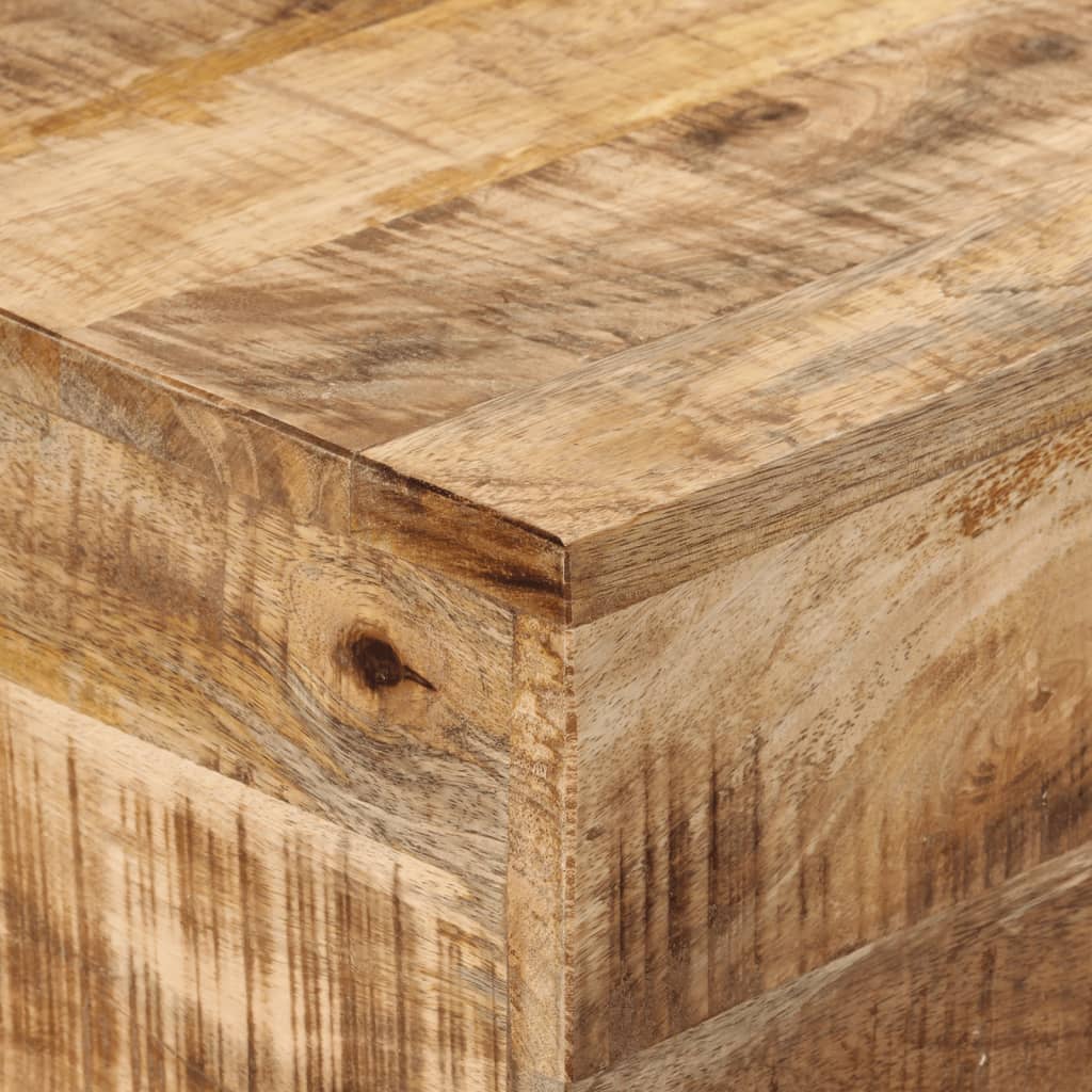vidaXL Masă consolă, 110x30x75 cm, lemn masiv de mango brut și fier vidaXL Masă consolă, 110x30x75 cm, lemn masiv de mango brut și fier