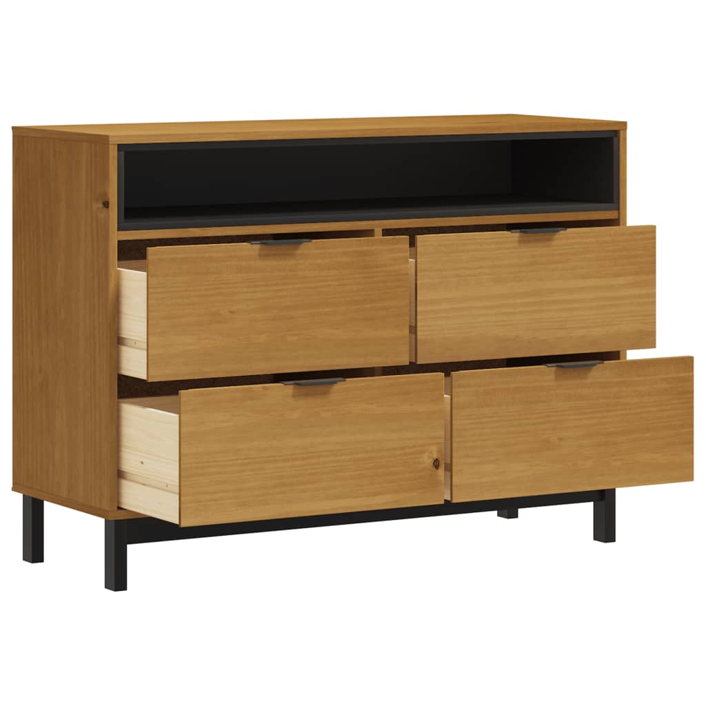 vidaXL Dulap cu sertar „FLAM” 110x40x80 cm, lemn masiv de pin vidaXL Dulap cu sertar „FLAM” 110x40x80 cm, lemn masiv de pin