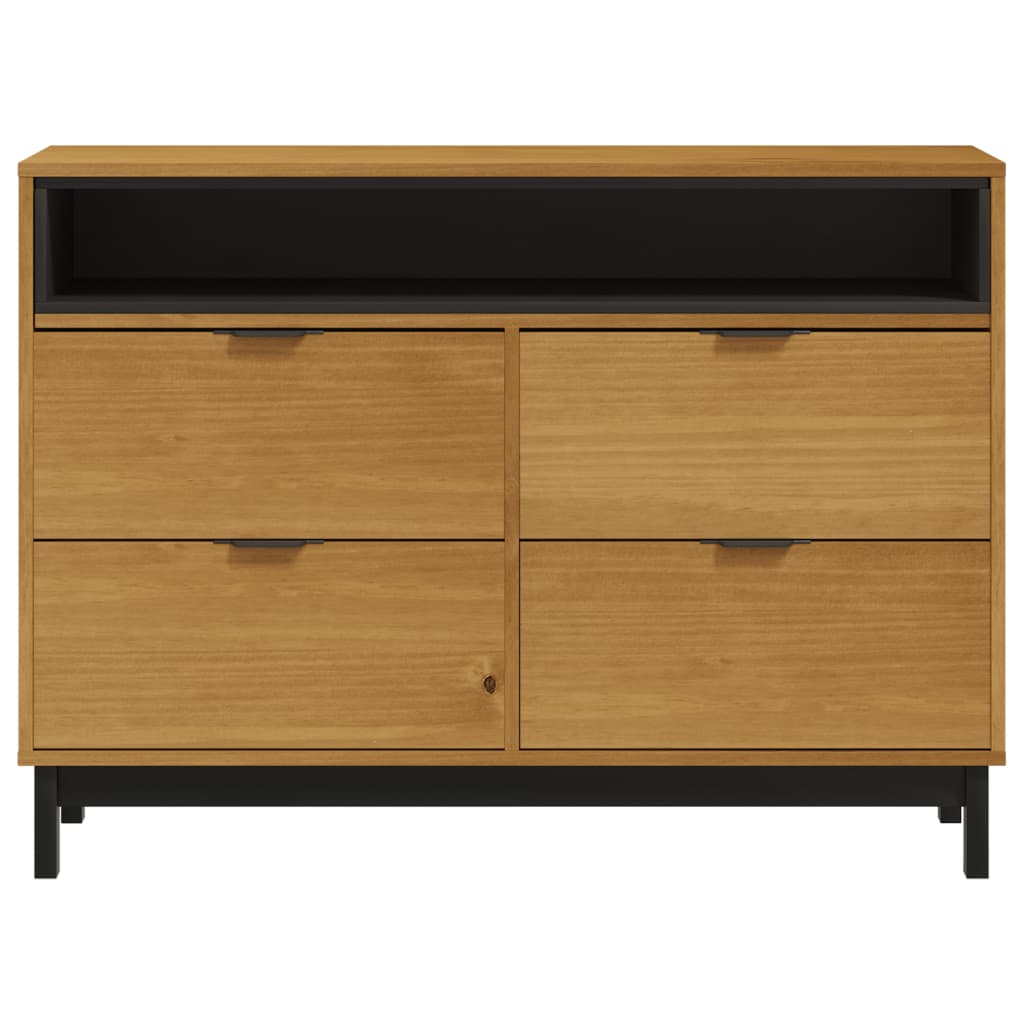 vidaXL Dulap cu sertar „FLAM” 110x40x80 cm, lemn masiv de pin vidaXL Dulap cu sertar „FLAM” 110x40x80 cm, lemn masiv de pin
