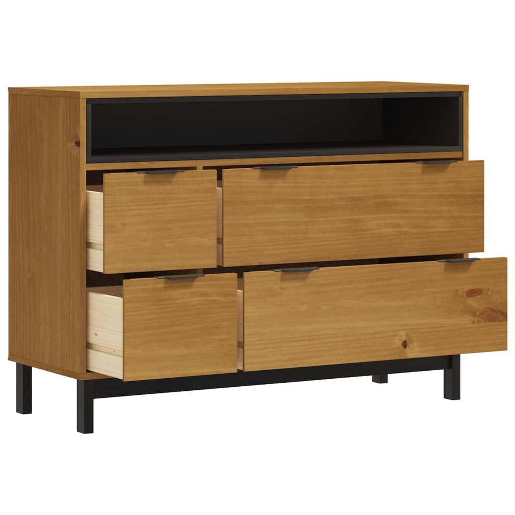 vidaXL Dulap cu sertar „FLAM” 110x40x80 cm, lemn masiv de pin vidaXL Dulap cu sertar „FLAM” 110x40x80 cm, lemn masiv de pin
