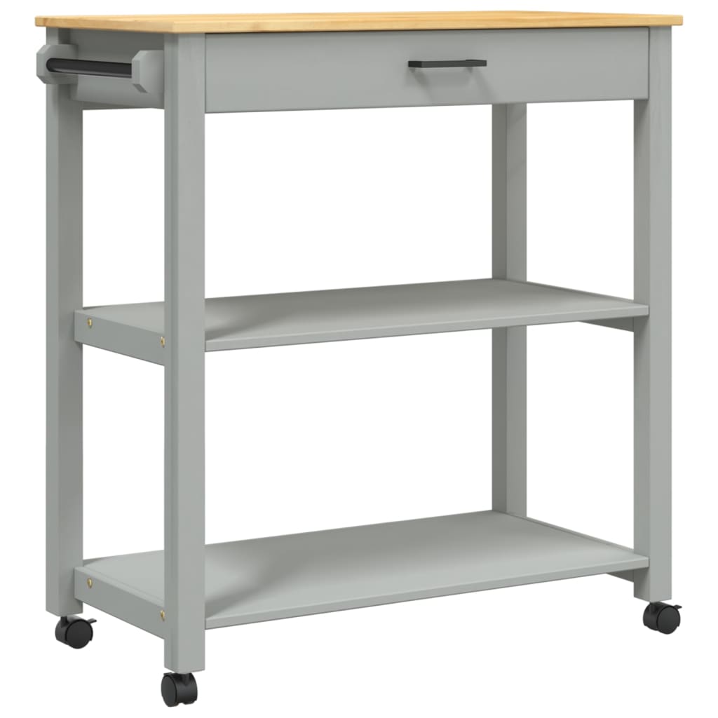 vidaXL Cărucior de bucătărie „MONZA”, 84x40x88,5 cm, lemn masiv de pin