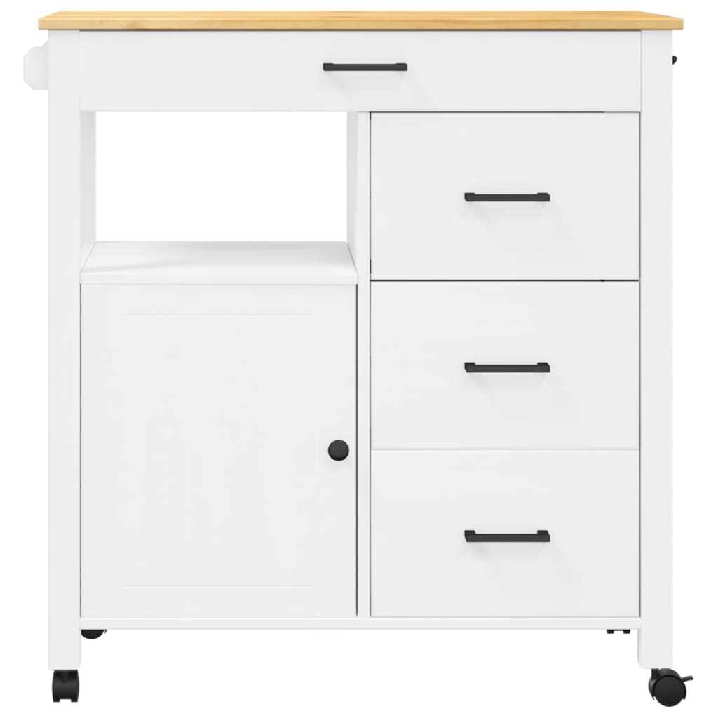 vidaXL Cărucior de bucătărie „MONZA”, 84x40x88,5 cm, lemn masiv de pin