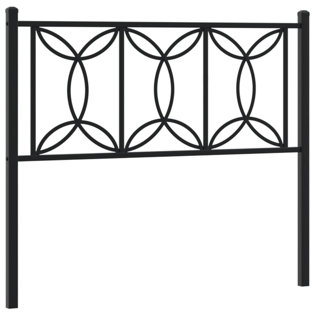 vidaXL Tăblie de pat metalică, negru, 107 cm vidaXL Tăblie de pat metalică, negru, 107 cm