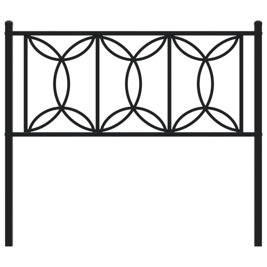 vidaXL Tăblie de pat metalică, negru, 107 cm vidaXL Tăblie de pat metalică, negru, 107 cm