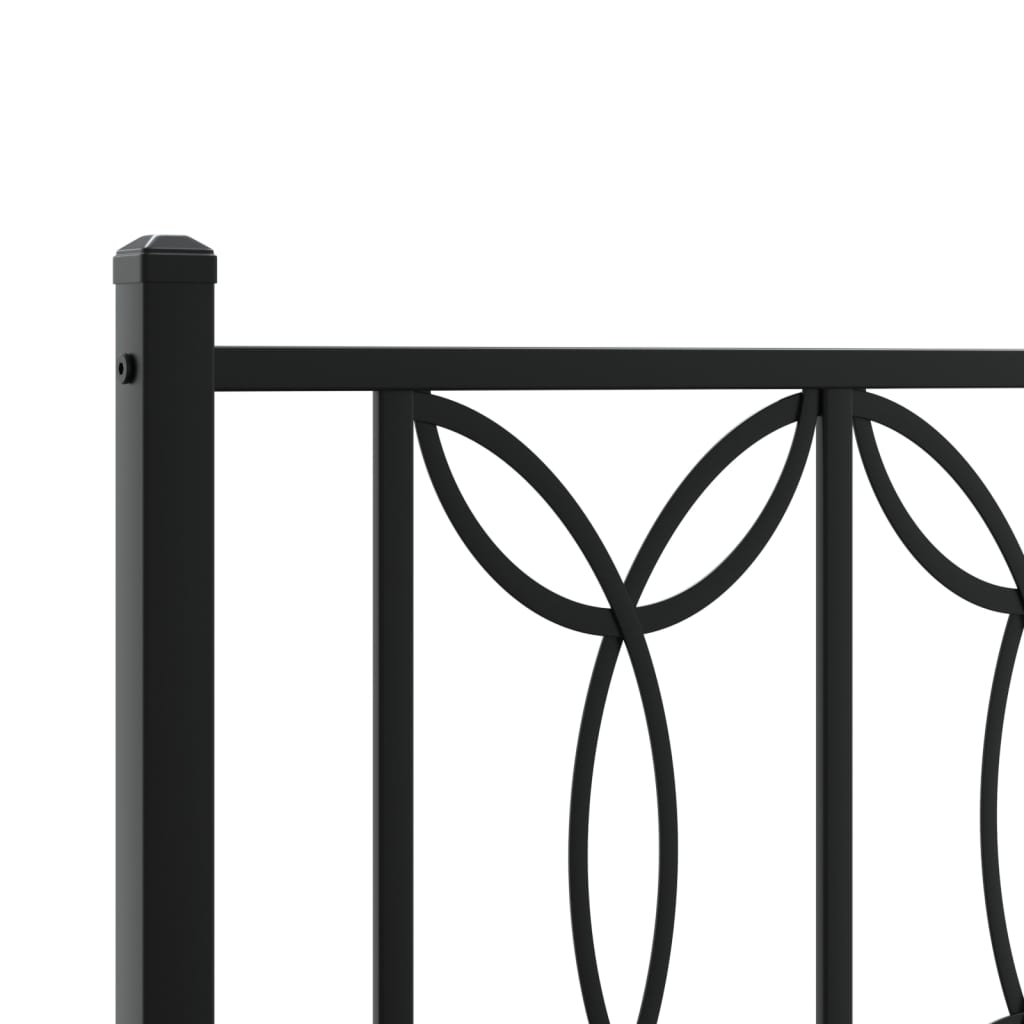 vidaXL Tăblie de pat metalică, negru, 107 cm vidaXL Tăblie de pat metalică, negru, 107 cm