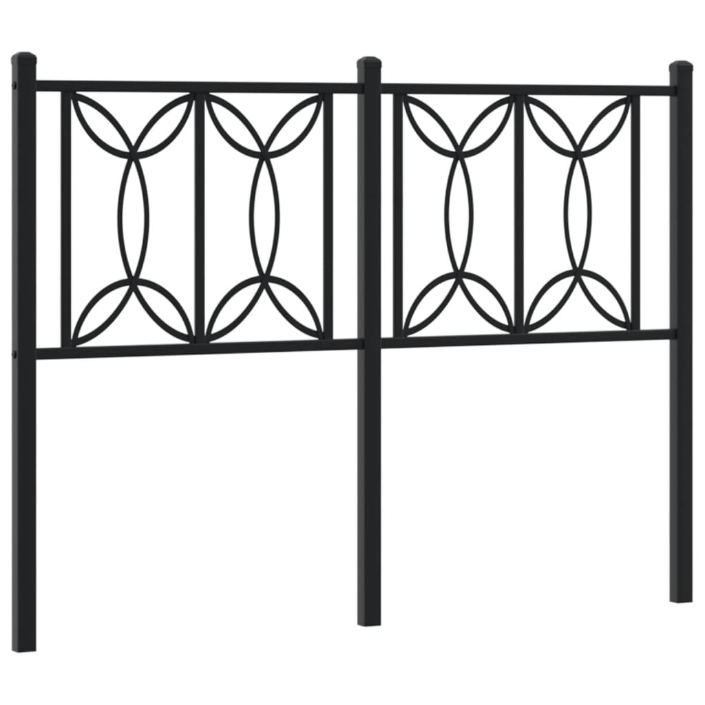 vidaXL Tăblie de pat metalică, negru, 120 cm vidaXL Tăblie de pat metalică, negru, 120 cm