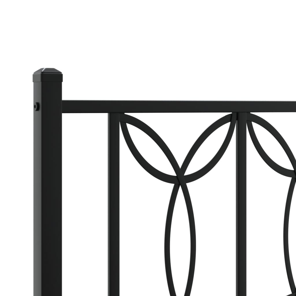 vidaXL Tăblie de pat metalică, negru, 120 cm vidaXL Tăblie de pat metalică, negru, 120 cm