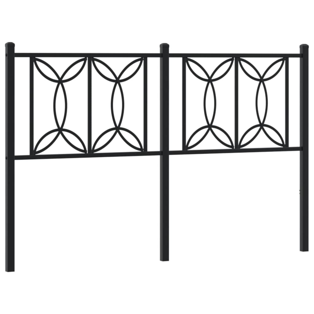 vidaXL Tăblie de pat metalică, negru, 140 cm vidaXL Tăblie de pat metalică, negru, 140 cm