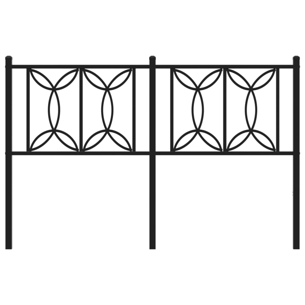 vidaXL Tăblie de pat metalică, negru, 140 cm vidaXL Tăblie de pat metalică, negru, 140 cm