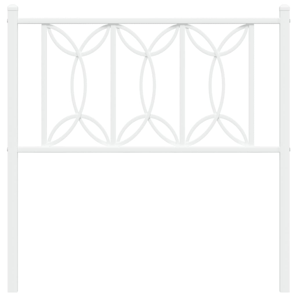 vidaXL Tăblie de pat metalică, alb, 75 cm vidaXL Tăblie de pat metalică, alb, 75 cm