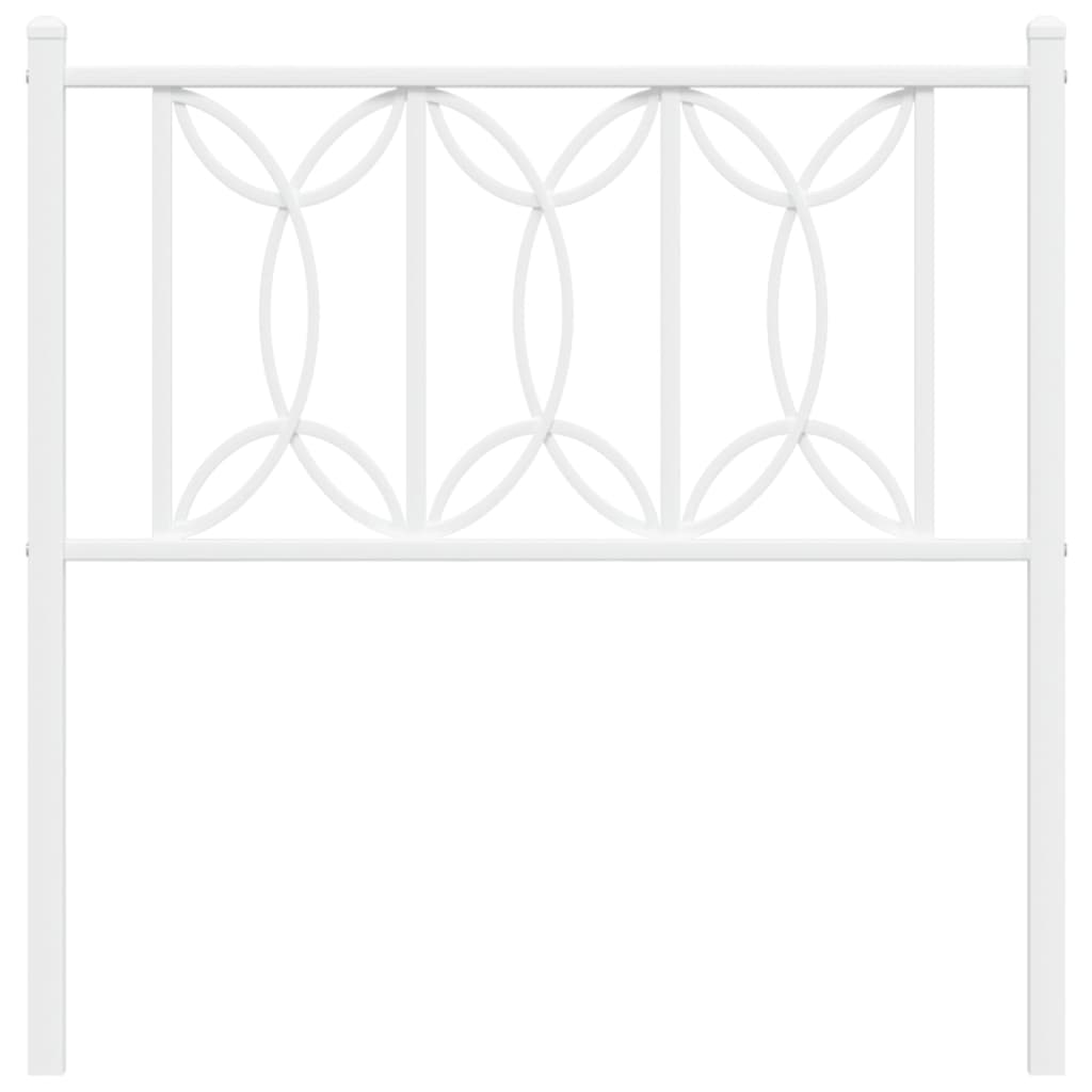 vidaXL Tăblie de pat metalică, alb, 80 cm vidaXL Tăblie de pat metalică, alb, 80 cm