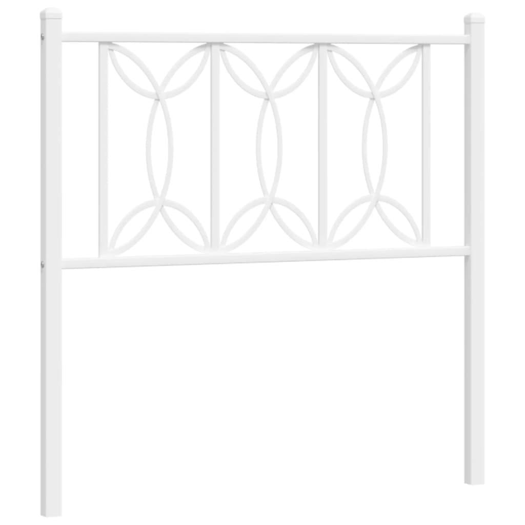 vidaXL Tăblie de pat metalică, alb, 90 cm vidaXL Tăblie de pat metalică, alb, 90 cm