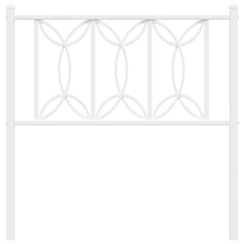 vidaXL Tăblie de pat metalică, alb, 90 cm vidaXL Tăblie de pat metalică, alb, 90 cm