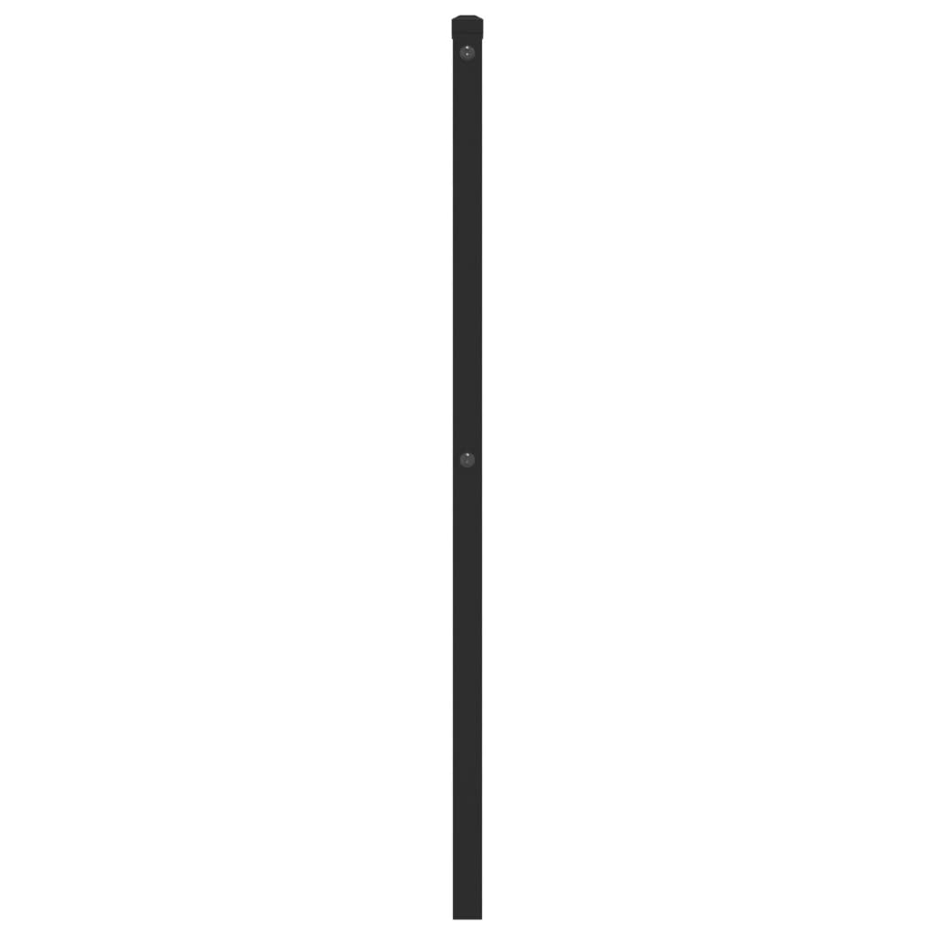 vidaXL Tăblie de pat metalică, negru, 75 cm