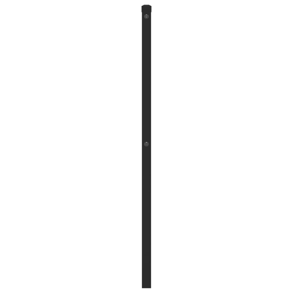 vidaXL Tăblie de pat metalică, negru, 90 cm