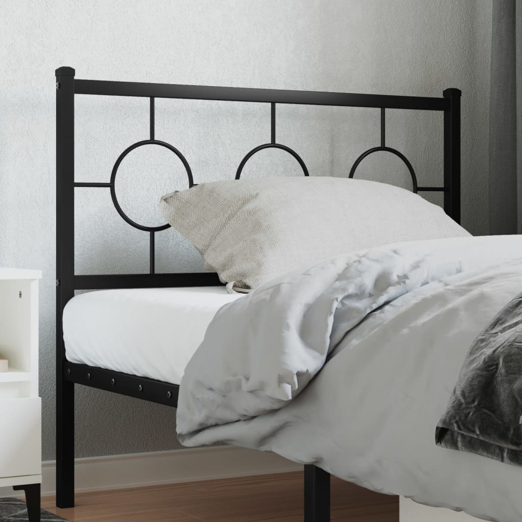 vidaXL Tăblie de pat metalică, negru, 100 cm vidaXL Tăblie de pat metalică, negru, 100 cm