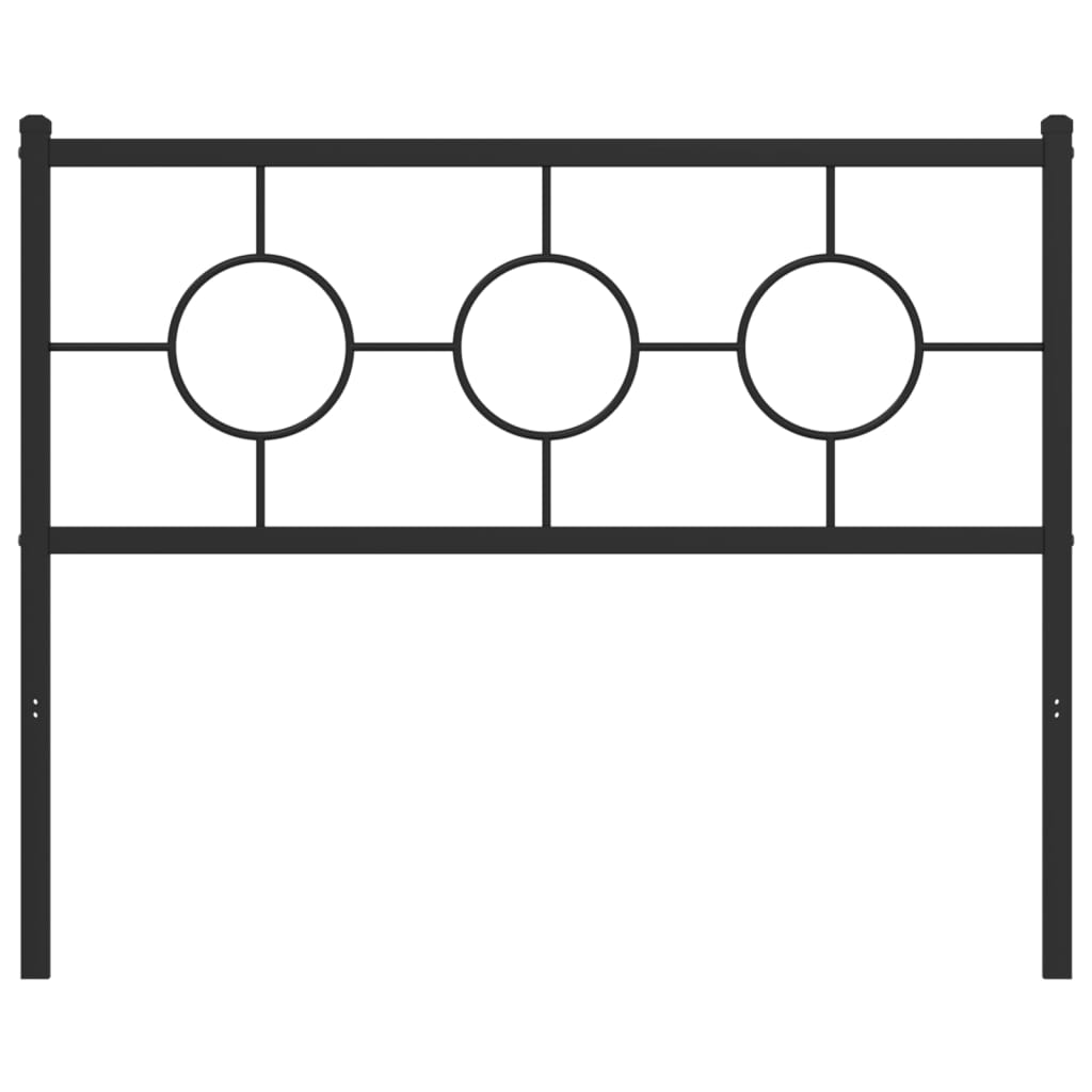 vidaXL Tăblie de pat metalică, negru, 107 cm vidaXL Tăblie de pat metalică, negru, 107 cm