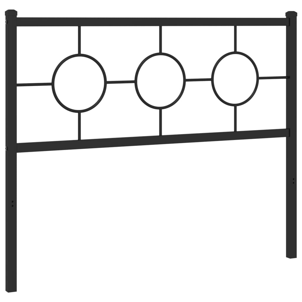 vidaXL Tăblie de pat metalică, negru, 107 cm vidaXL Tăblie de pat metalică, negru, 107 cm