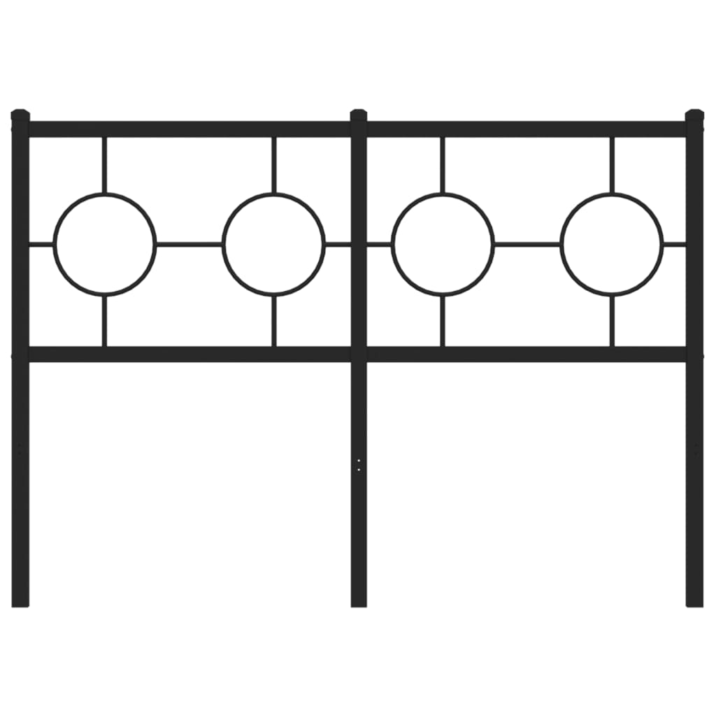 vidaXL Tăblie de pat metalică, negru, 120 cm