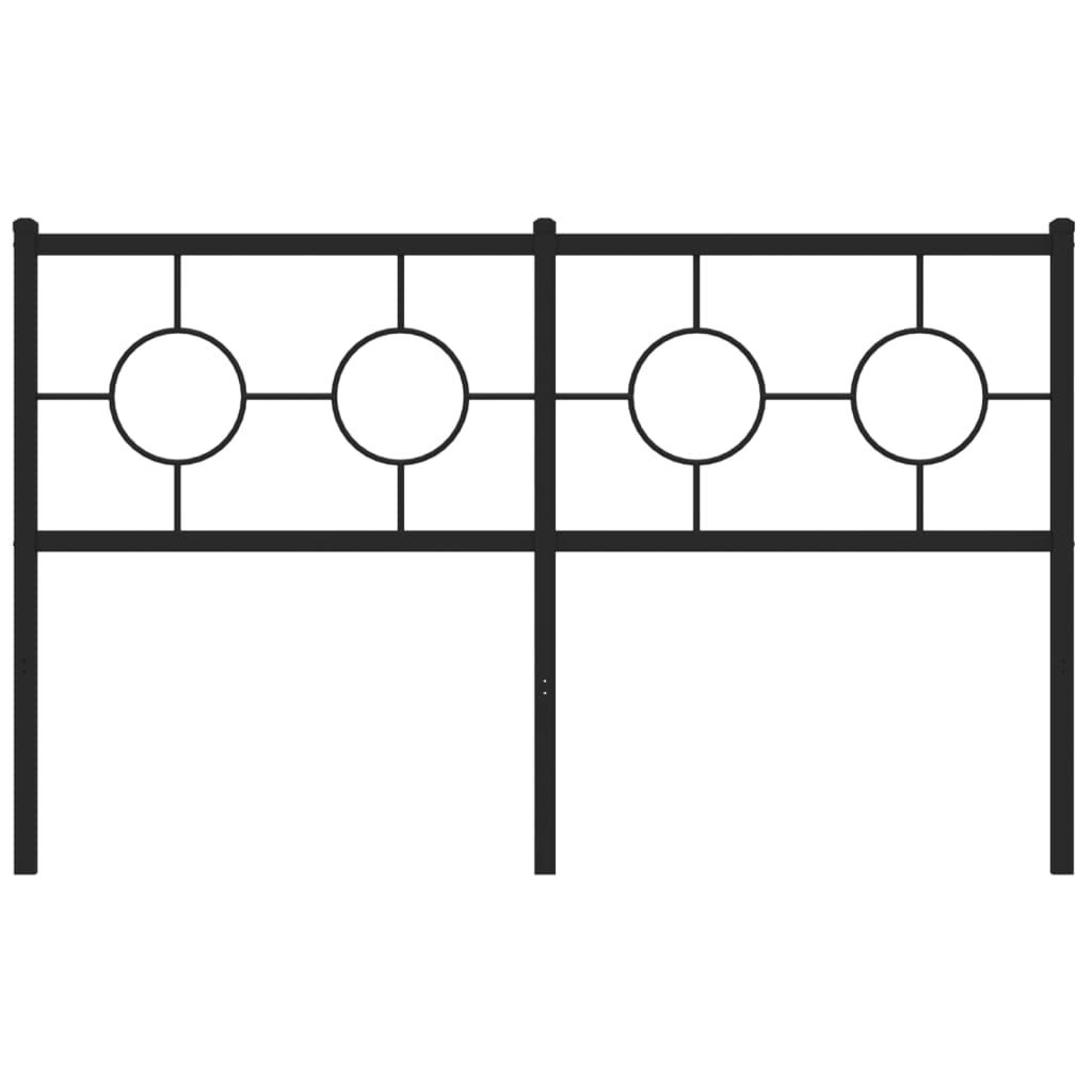 vidaXL Tăblie de pat metalică, negru, 140 cm vidaXL Tăblie de pat metalică, negru, 140 cm