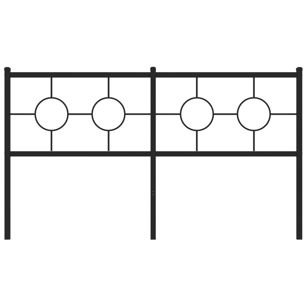 vidaXL Tăblie de pat metalică, negru, 160 cm vidaXL Tăblie de pat metalică, negru, 160 cm