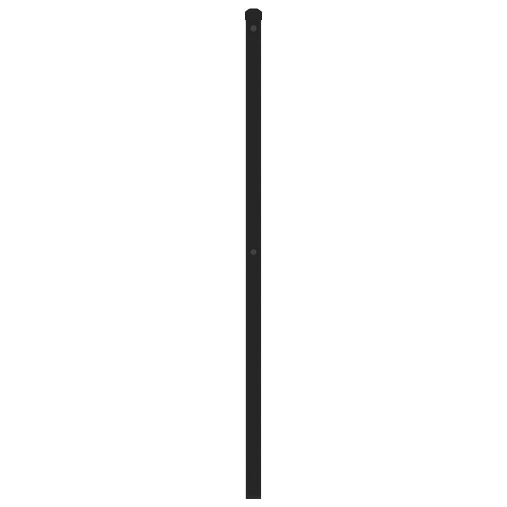 vidaXL Tăblie de pat metalică, negru, 180 cm