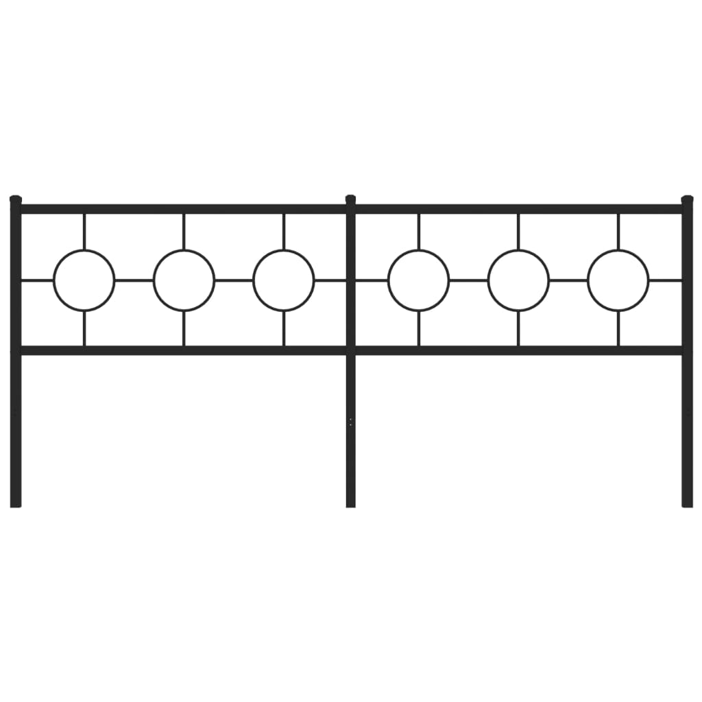 vidaXL Tăblie de pat metalică, negru, 193 cm vidaXL Tăblie de pat metalică, negru, 193 cm