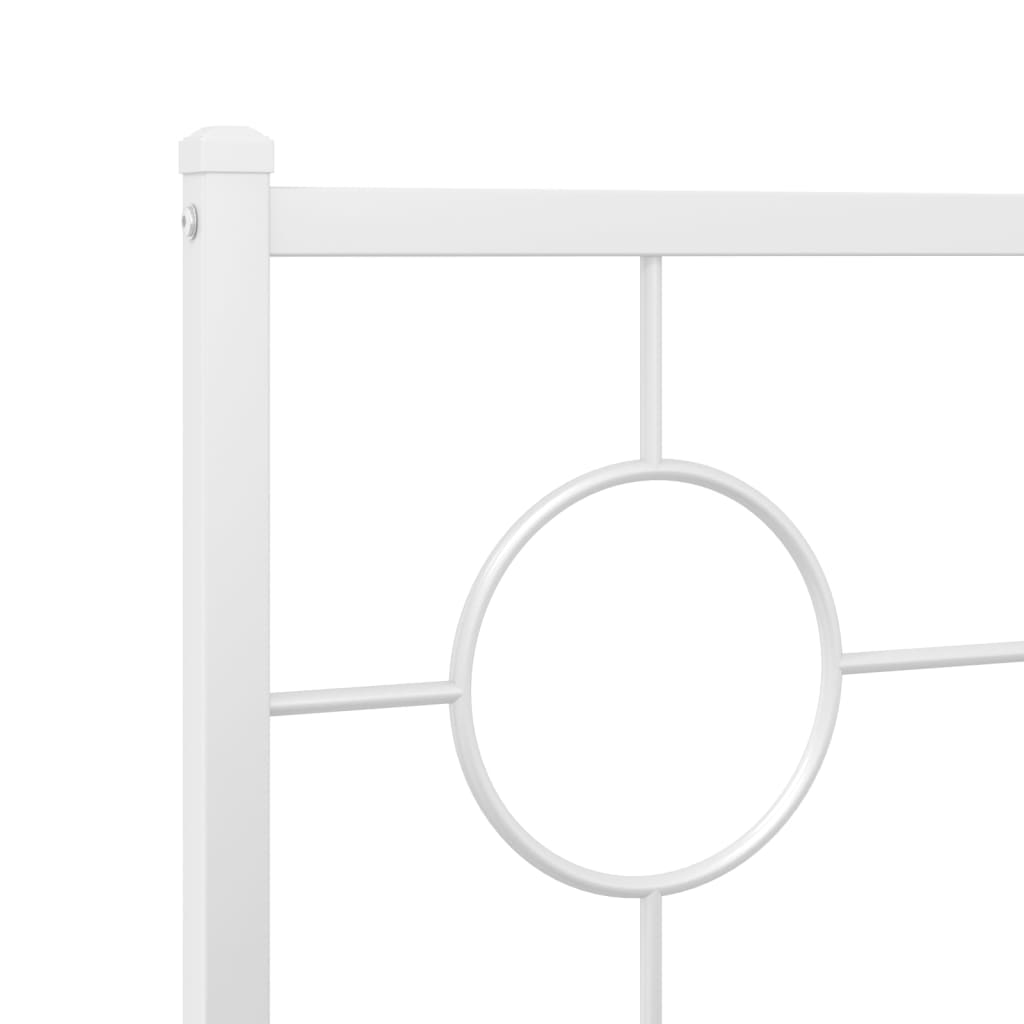 vidaXL Tăblie de pat metalică, alb, 75 cm vidaXL Tăblie de pat metalică, alb, 75 cm